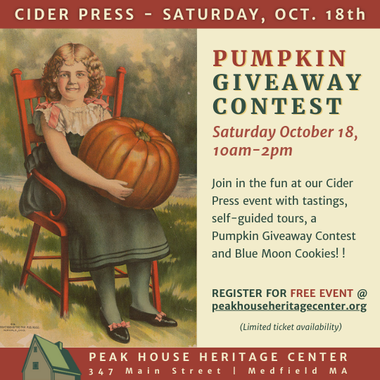 Apple Pressing and Pumpkin Giveaway on Saturday, October 18