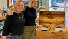 Peak House Traveling Trunk curriculum designers and teachers Erin Watson(l) and Nicole Sheehan